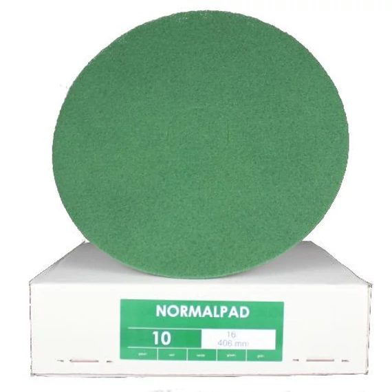 NORMAL PAD, Tekepálya tisztító és polírozókorong német, zöld, 10 mm, vékony