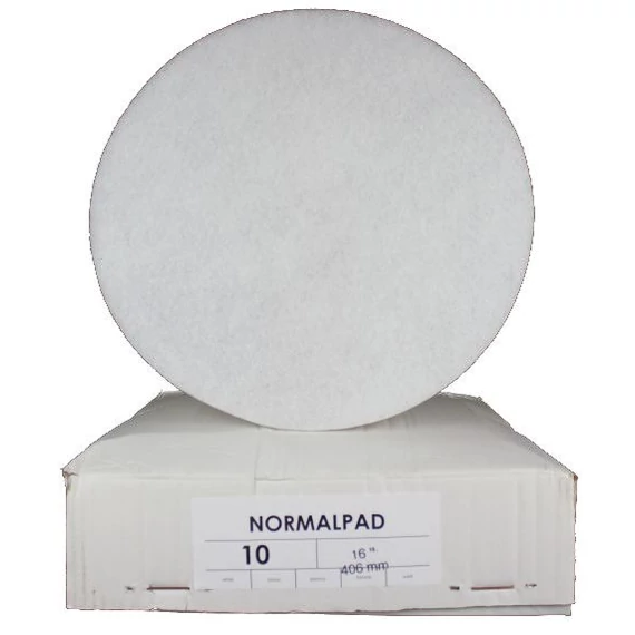 NORMAL PAD, Tekepálya tisztító és polírozókorong német, fehér, 10 mm, vékony