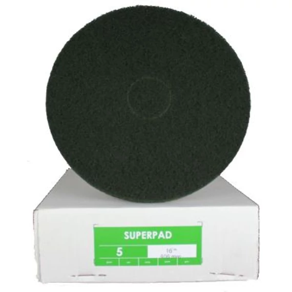 SUPER PAD, Tekepálya tisztító és polírozókorong német, zöld, 20 mm, vastag